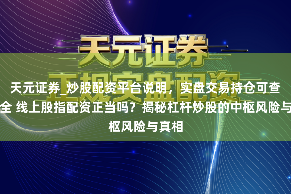 天元证券_炒股配资平台说明，实盘交易持仓可查更安全 线上股指配资正当吗？揭秘杠杆炒股的中枢风险与真相