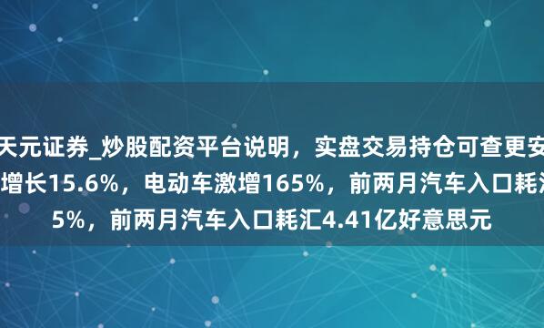 天元证券_炒股配资平台说明，实盘交易持仓可查更安全 3月纯真车注册增长15.6%，电动车激增165%，前两月汽车入口耗汇4.41亿好意思元