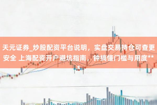 天元证券_炒股配资平台说明，实盘交易持仓可查更安全 上海配资开户避坑指南，钟搞懂门槛与用度**